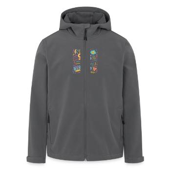 90's - Recycelte Männer Softshell-Jacke von Stanley/Stella - Anthrazit - Vorne - AI Model Male 185 light (185cm)