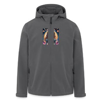 Prinzessin mit Heiligenschein im All - Recycelte Männer Softshell-Jacke von Stanley/Stella - Anthrazit - Vorne - AI Model Male 185 light (185cm)