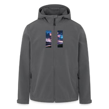 Leonardo Anime XL In a surreal lunar offbeat - Recycelte Männer Softshell-Jacke von Stanley/Stella - Anthrazit - Vorne - AI Model Male 185 light (185cm)