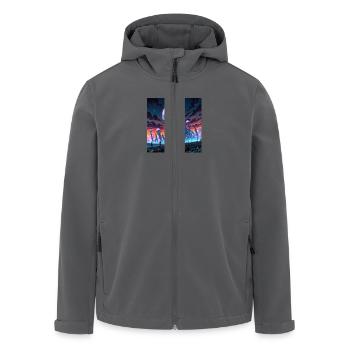 Leonardo Anime XL In a surreal lunar offbeat - Recycelte Männer Softshell-Jacke von Stanley/Stella - Anthrazit - Vorne - AI Model Male 185 light (185cm)