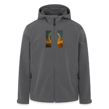 trading corp Logo2 - Recycelte Männer Softshell-Jacke von Stanley/Stella - Anthrazit - Vorne - AI Model Male 185 light (185cm)