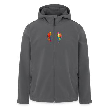 Herz Farbenfroh - Recycelte Männer Softshell-Jacke von Stanley/Stella - Anthrazit - Vorne - AI Model Male 185 light (185cm)