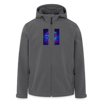 Neon Print Dino - Recycelte Männer Softshell-Jacke von Stanley/Stella - Anthrazit - Vorne - AI Model Male 185 light (185cm)