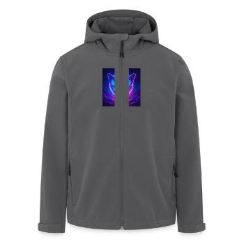 Neon Print Butterfly - Recycelte Männer Softshell-Jacke von Stanley/Stella - Anthrazit - Vorne - AI Model Male 185 light (185cm)