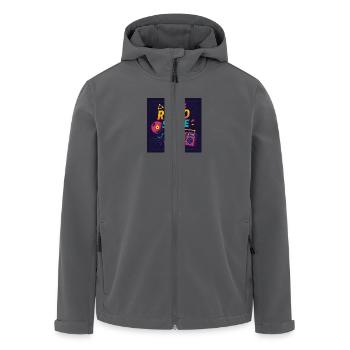 Retro Style – Mixtape Edition - Recycelte Männer Softshell-Jacke von Stanley/Stella - Anthrazit - Vorne - AI Model Male 185 light (185cm)