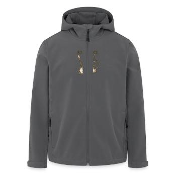 Vintage Folk Rock – Banjo, Geige & Dudelsack - Recycelte Männer Softshell-Jacke von Stanley/Stella - Anthrazit - Vorne - AI Model Male 185 light (185cm)