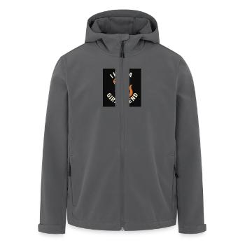 Ich habe eine Freundin - Recycelte Männer Softshell-Jacke von Stanley/Stella - Anthrazit - Vorne - AI Model Male 185 light (185cm)