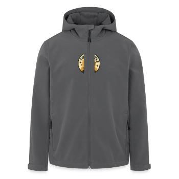 60er Jahre Plattenspieler - Recycelte Männer Softshell-Jacke von Stanley/Stella - Anthrazit - Vorne - AI Model Male 185 light (185cm)