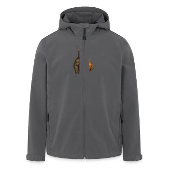 Basketball-Katze – Sportlich, stark und stylisch - Recycelte Männer Softshell-Jacke von Stanley/Stella - Anthrazit - Vorne - AI Model Male 185 light (185cm)