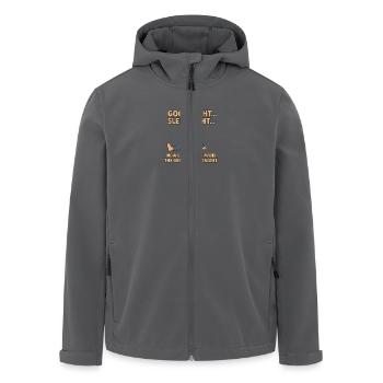"Guillotine-Träume" - Recycelte Männer Softshell-Jacke von Stanley/Stella - Anthrazit - Vorne - AI Model Male 185 light (185cm)