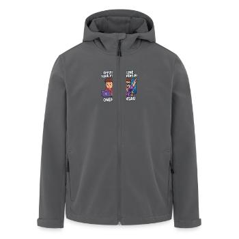 Offline schüchtern, online Rampensau - Recycelte Männer Softshell-Jacke von Stanley/Stella - Anthrazit - Vorne - AI Model Male 185 light (185cm)