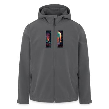 1751541452878 - Recycelte Männer Softshell-Jacke von Stanley/Stella - Anthrazit - Vorne - AI Model Male 185 light (185cm)