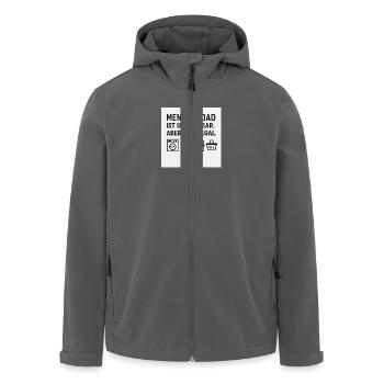 Mental Load – Unsichtbar, aber nicht egal - Recycelte Männer Softshell-Jacke von Stanley/Stella - Anthrazit - Vorne - AI Model Male 185 light (185cm)