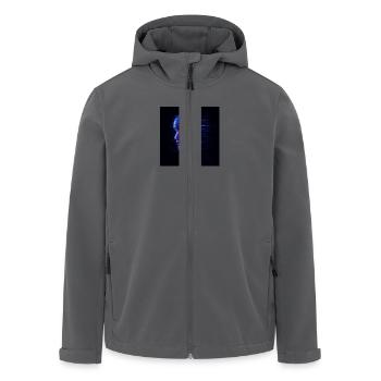 Futuristische AI - Recycelte Männer Softshell-Jacke von Stanley/Stella - Anthrazit - Vorne - AI Model Male 185 light (185cm)