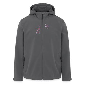 Punkte Bunt Lila Rot Blau Orange - Recycelte Männer Softshell-Jacke von Stanley/Stella - Anthrazit - Vorne - AI Model Male 185 light (185cm)