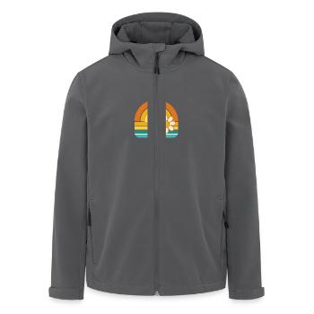 Mountain Roar – Retro Bear Spirit - Recycelte Männer Softshell-Jacke von Stanley/Stella - Anthrazit - Vorne - AI Model Male 185 light (185cm)