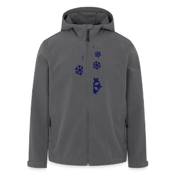 Schneeflocken - Recycelte Männer Softshell-Jacke von Stanley/Stella - Anthrazit - Vorne - AI Model Male 185 light (185cm)
