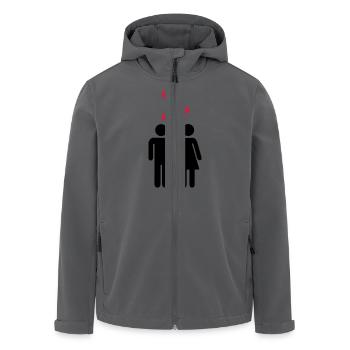 Paar Liebe - Recycelte Männer Softshell-Jacke von Stanley/Stella - Anthrazit - Vorne - AI Model Male 185 light (185cm)