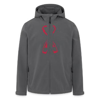 flasche roten liebesherzform - Recycelte Männer Softshell-Jacke von Stanley/Stella - Anthrazit - Vorne - AI Model Male 185 light (185cm)