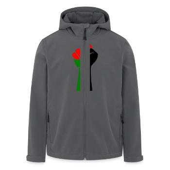 Free palestine - Men’s Recycled Softshell Jacket by Stanley/Stella - anthracite - Front - AI Model Male 185 light (185cm)