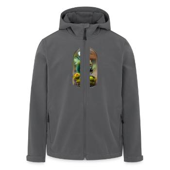 Eichhörnchen im Glas - Recycelte Männer Softshell-Jacke von Stanley/Stella - Anthrazit - Vorne - AI Model Male 185 light (185cm)