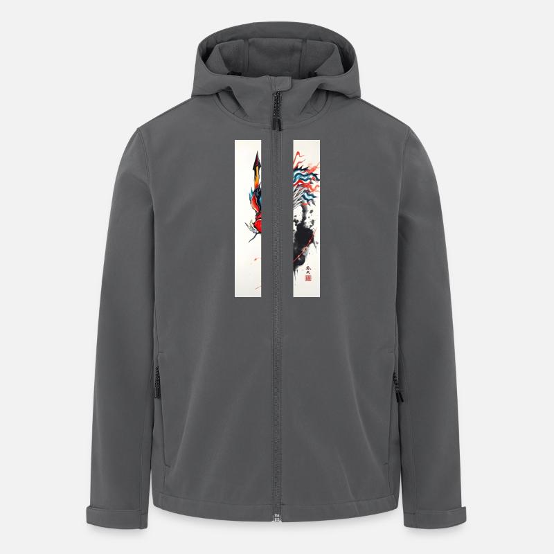 Dragon head - Recycelte Männer Softshell-Jacke von Stanley/Stella - Anthrazit