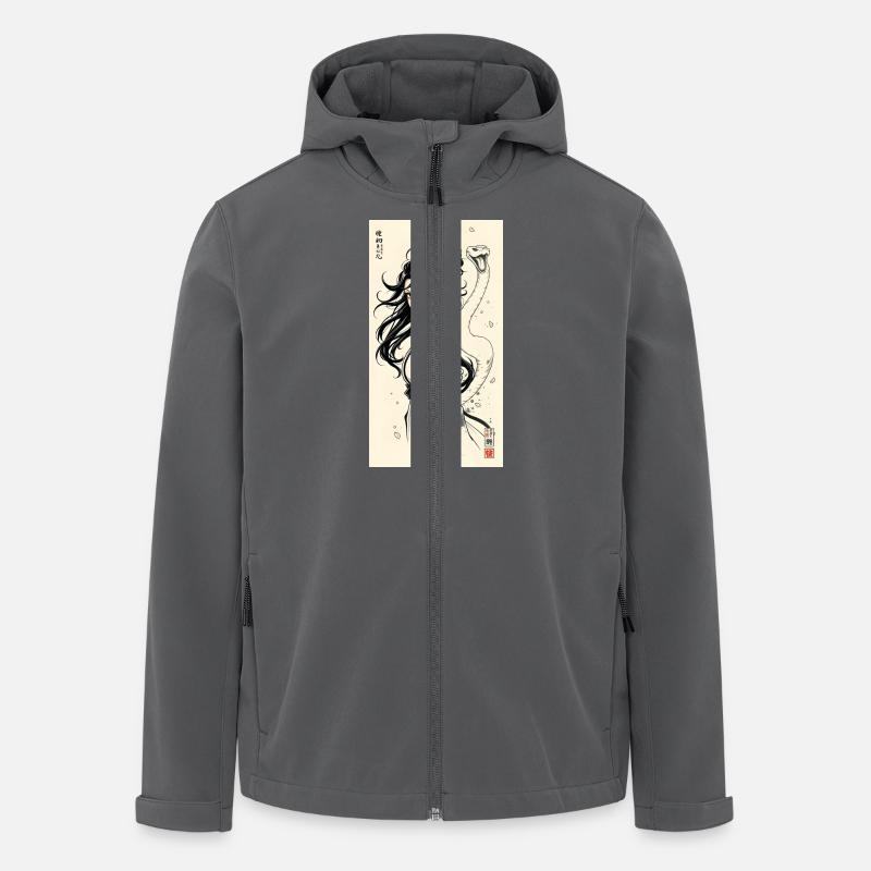 White Snake - Recycelte Männer Softshell-Jacke von Stanley/Stella - Anthrazit