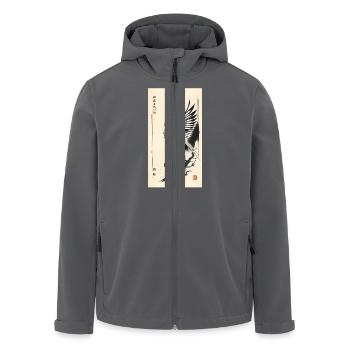 Kranich - Recycelte Männer Softshell-Jacke von Stanley/Stella - Anthrazit - Vorne - AI Model Male 185 light (185cm)