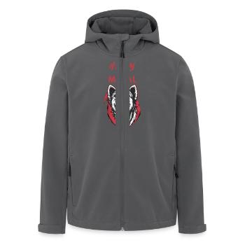Loup de métal lourd - Veste softshell homme en polyester recyclé Stanley/Stella - charbon - Devant - AI Model Male 185 light (185cm)