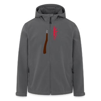 Beil Blut - Recycelte Männer Softshell-Jacke von Stanley/Stella - Anthrazit - Vorne - AI Model Male 185 light (185cm)