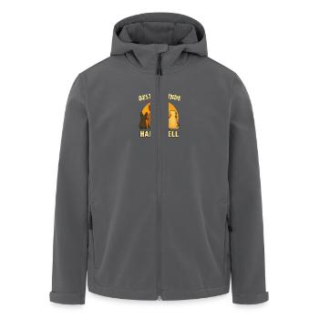 TinyPaws Fun Logo "Beste Freunde haben Fell" - Recycelte Männer Softshell-Jacke von Stanley/Stella - Anthrazit - Vorne - AI Model Male 185 light (185cm)