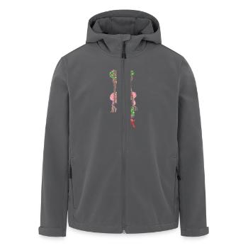 Mittelalter Blumenmädchen braun - Recycelte Männer Softshell-Jacke von Stanley/Stella - Anthrazit - Vorne - AI Model Male 185 light (185cm)