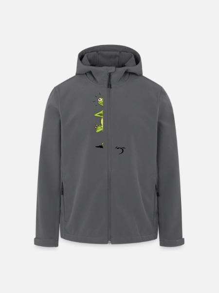 Yoga Gecko - Recycelte Männer Softshell-Jacke von Stanley/Stella - Anthrazit