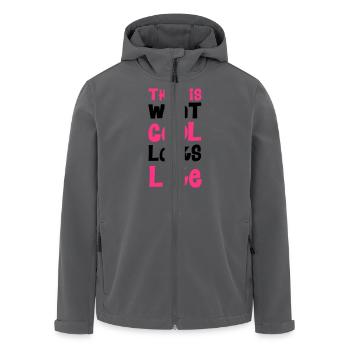 Cool - Recycelte Männer Softshell-Jacke von Stanley/Stella - Anthrazit - Vorne - AI Model Male 185 light (185cm)
