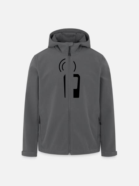 Geocaching GPS Tracker - Recycelte Männer Softshell-Jacke von Stanley/Stella - Anthrazit