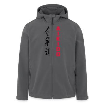 Aikido - Recycelte Männer Softshell-Jacke von Stanley/Stella - Anthrazit - Vorne - AI Model Male 185 light (185cm)