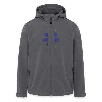 HT Royal Wedding Marry 2018 blue - Recycelte Männer Softshell-Jacke von Stanley/Stella - Anthrazit - Vorne - AI Model Male 185 light (185cm)