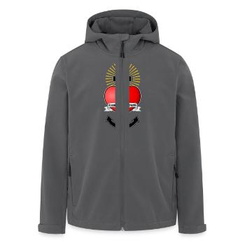 Glaube Liebe Hoffnung, Herz Anker Kreuz Seemann - Recycelte Männer Softshell-Jacke von Stanley/Stella - Anthrazit - Vorne - AI Model Male 185 light (185cm)