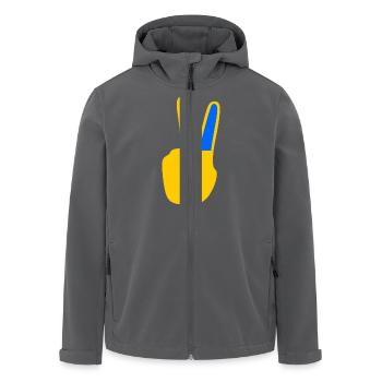 Ukraine - Recycelte Männer Softshell-Jacke von Stanley/Stella - Anthrazit - Vorne - AI Model Male 185 light (185cm)