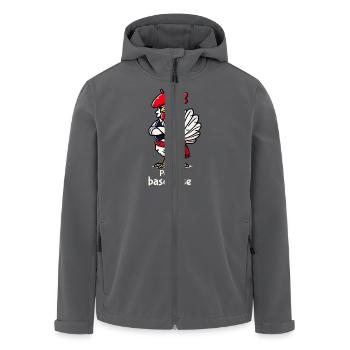 Hühnchen-Basquaise - Klartext - Recycelte Männer Softshell-Jacke von Stanley/Stella - Anthrazit - Vorne - AI Model Male 185 light (185cm)