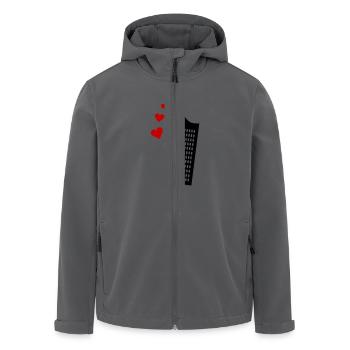 Leipzig Uniriese MDR Gebäude - Recycelte Männer Softshell-Jacke von Stanley/Stella - Anthrazit - Vorne - AI Model Male 185 light (185cm)