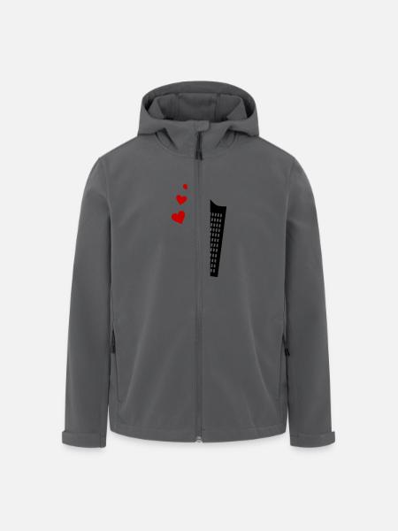 Leipzig Uniriese MDR Gebäude - Recycelte Männer Softshell-Jacke von Stanley/Stella - Anthrazit