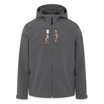 Halts Maul Mike - Makaken - Recycelte Männer Softshell-Jacke von Stanley/Stella - Anthrazit - Vorne - AI Model Male 185 light (185cm)