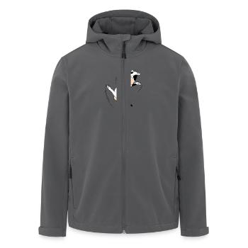 Mooviestars - Dancing Cow - Recycelte Männer Softshell-Jacke von Stanley/Stella - Anthrazit - Vorne - AI Model Male 185 light (185cm)