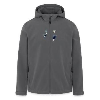Montain Geometrie - Recycelte Männer Softshell-Jacke von Stanley/Stella - Anthrazit - Vorne - AI Model Male 185 light (185cm)