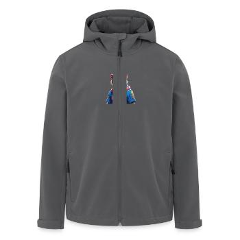 Pavian - Recycelte Männer Softshell-Jacke von Stanley/Stella - Anthrazit - Vorne - AI Model Male 185 light (185cm)