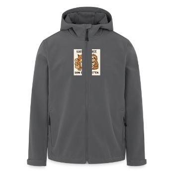 Die Welt retten - Recycelte Männer Softshell-Jacke von Stanley/Stella - Anthrazit - Vorne - AI Model Male 185 light (185cm)