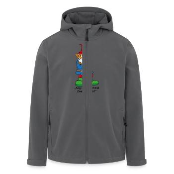 Wütender Zwerg - Recycelte Männer Softshell-Jacke von Stanley/Stella - Anthrazit - Vorne - AI Model Male 185 light (185cm)