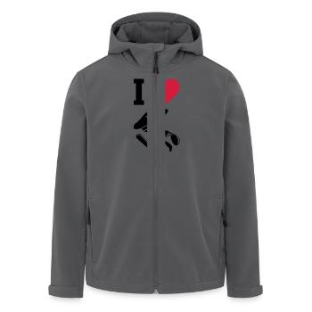 I love Cops - Uniformen - Recycelte Männer Softshell-Jacke von Stanley/Stella - Anthrazit - Vorne - AI Model Male 185 light (185cm)