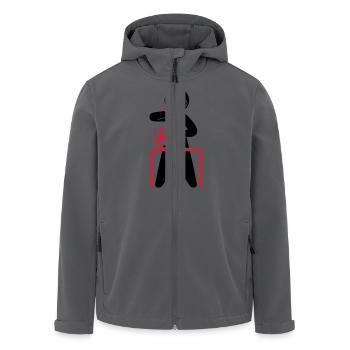 Ein Wissenschaftler hält ein Reagenzglas - Recycelte Männer Softshell-Jacke von Stanley/Stella - Anthrazit - Vorne - AI Model Male 185 light (185cm)